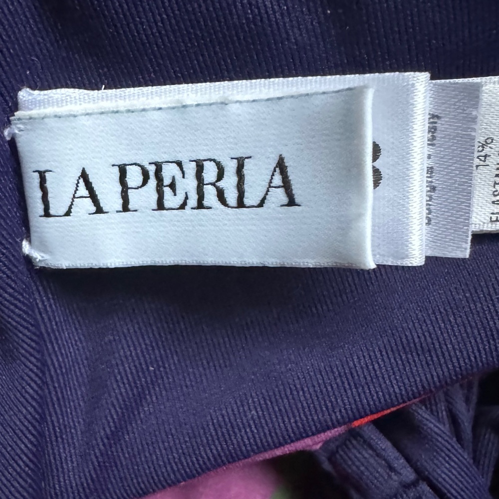 La Perla Reversible Monokini Swim Suit Blue Floral Small 32B - Picture 6 of 6